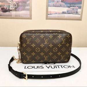 🌺Louis Vuitton Monogram Trousse Clutch/Crossbody Bag 💼